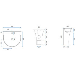 Rea umywalka wolnostojąca Rita
