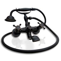 Rea Bateria Wannowa Ścienna Retro czarna przecierana