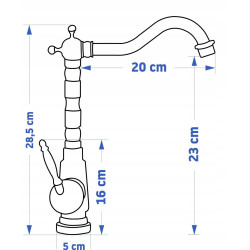 Rea Bateria Umywalkowa Wysoka Bona czarna przecierana