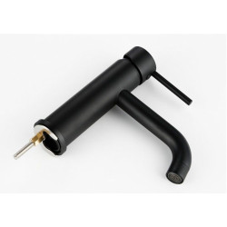 Rea Bateria Umywalkowa Niska Lungo czarna