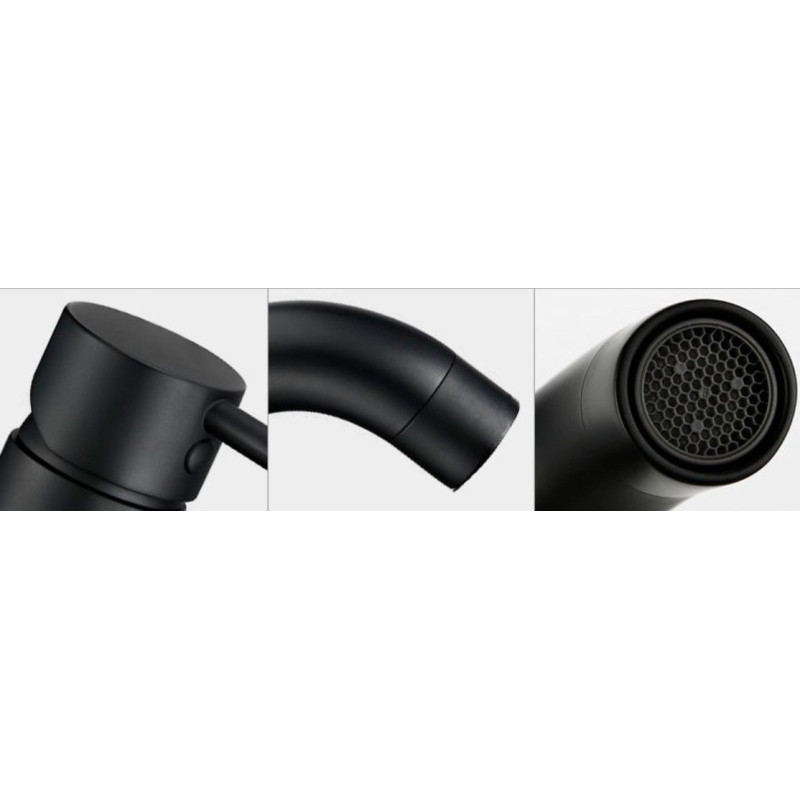 Rea Bateria Umywalkowa Niska Lungo czarna