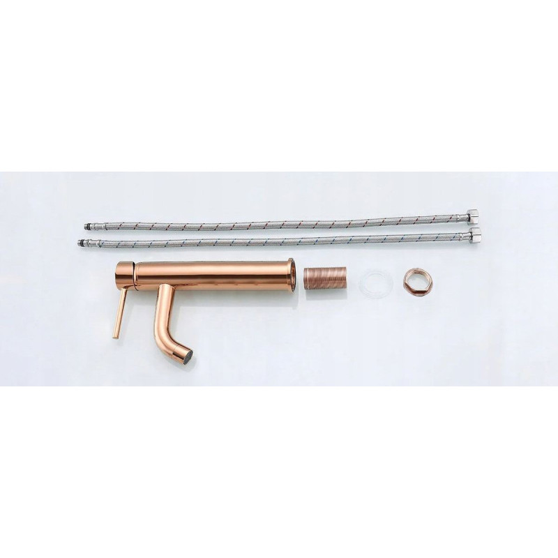 Rea Bateria Umywalkowa Wysoka Lungo Różowe złoto