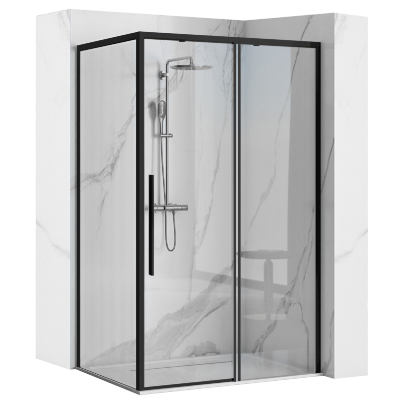 Rea kabina prysznicowa 80x100x195 szkło transparent Solar black