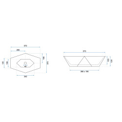 Rea umywalka nablatowa Vegas