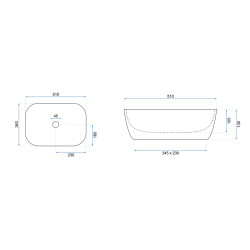 Rea umywalka nablatowa Claudia