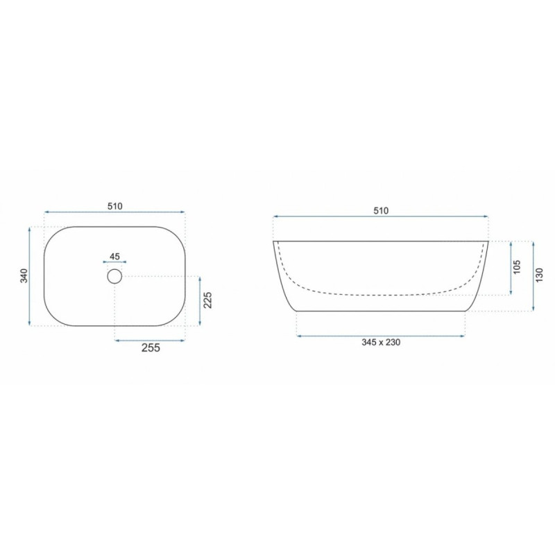 Rea umywalka nablatowa Claudia