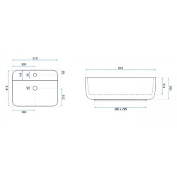 Rea umywalka nablatowa Martina