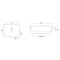Rea umywalka nablatowa Freja Beige
