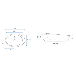 Rea umywalka nablatowa Roxy A Stone D. Grey