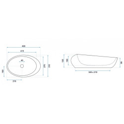 Rea umywalka nablatowa Roxy B Stone Nature