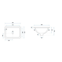 Rea umywalka podblatowa Adela