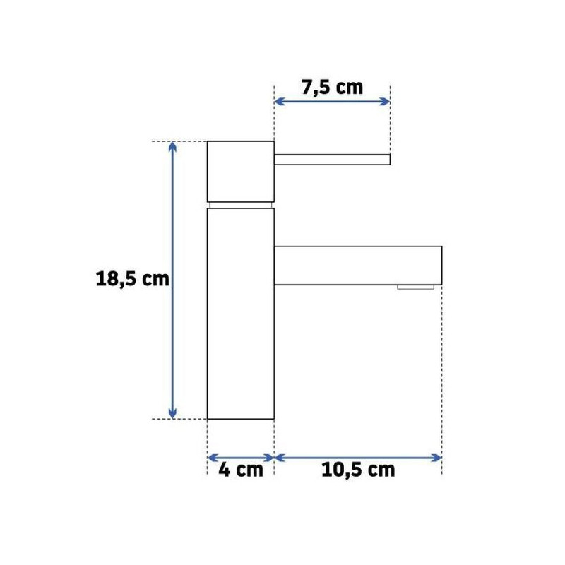 Elegancka bateria umywalkowa Tess - niska, chromowana REA-B8801
