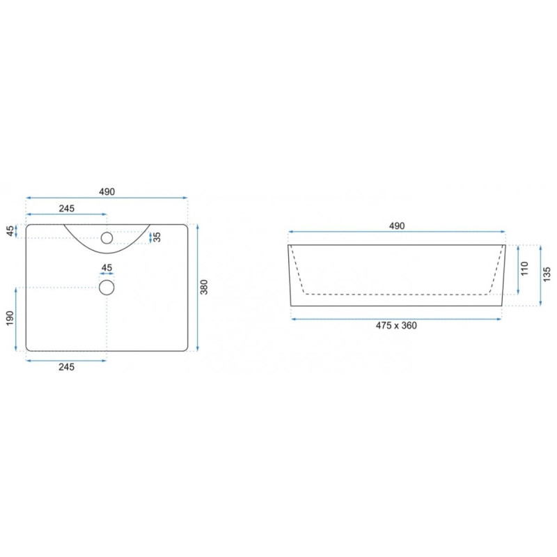Rea umywalka nablatowa Kelly