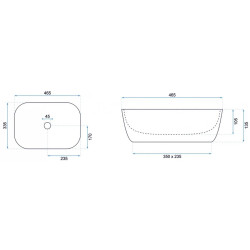 Rea umywalka nablatowa Belinda black Matt