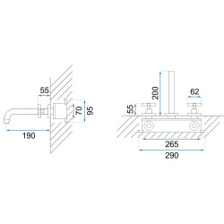 Rea Bateria Umywalkowa Podtynkowa Exit czarna