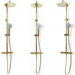 Rea zestaw natryskowy z termostatem Vincent złoty