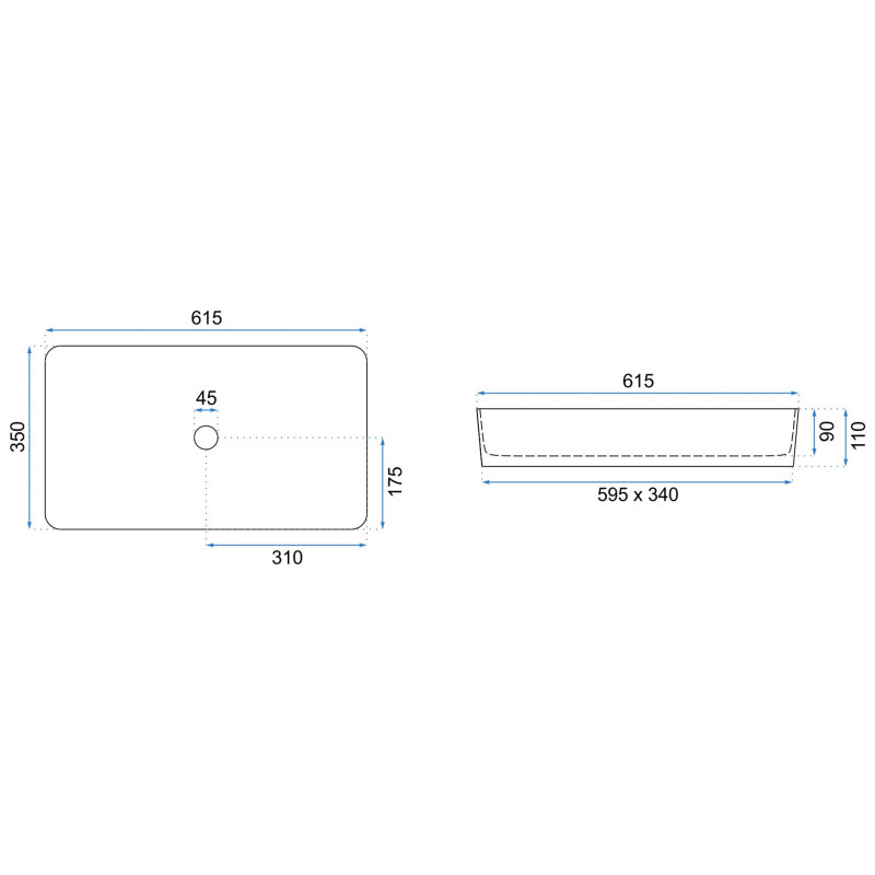 Rea umywalka nablatowa Denis