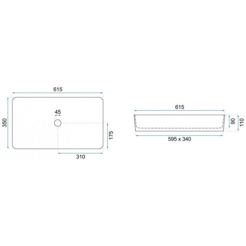 Rea umywalka nablatowa Denis