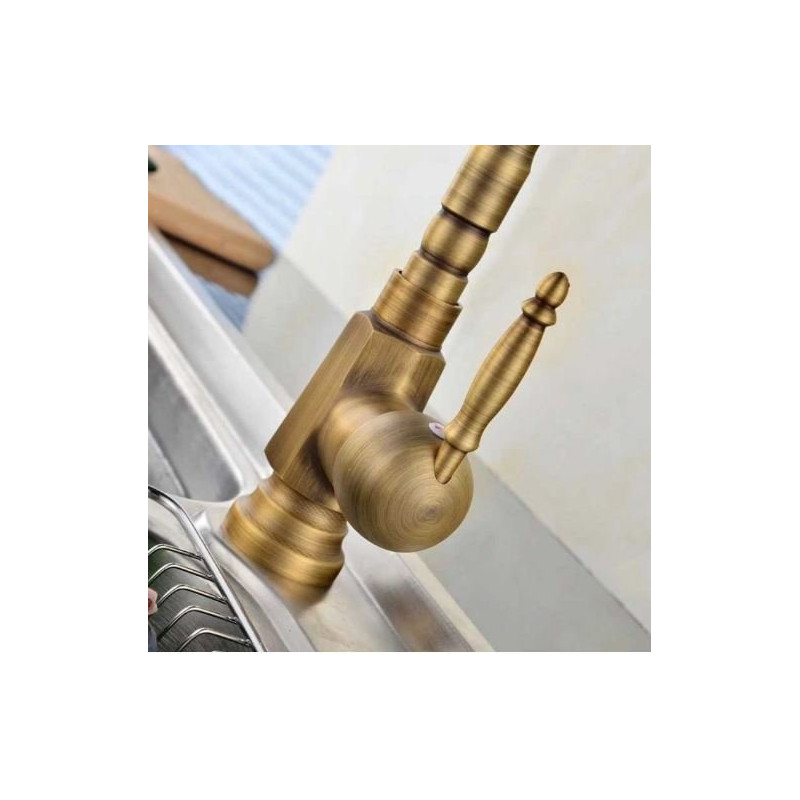 Rea bateria umywalkowa wysoka Bona Złota Przecierana