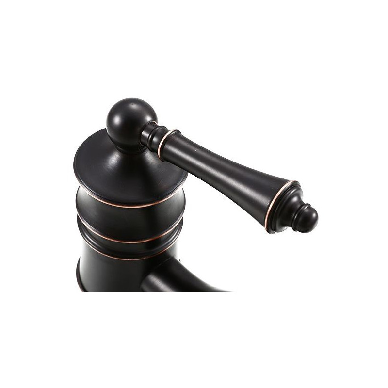 Rea bateria umywalkowa niska Vintage Czarna Przecierana