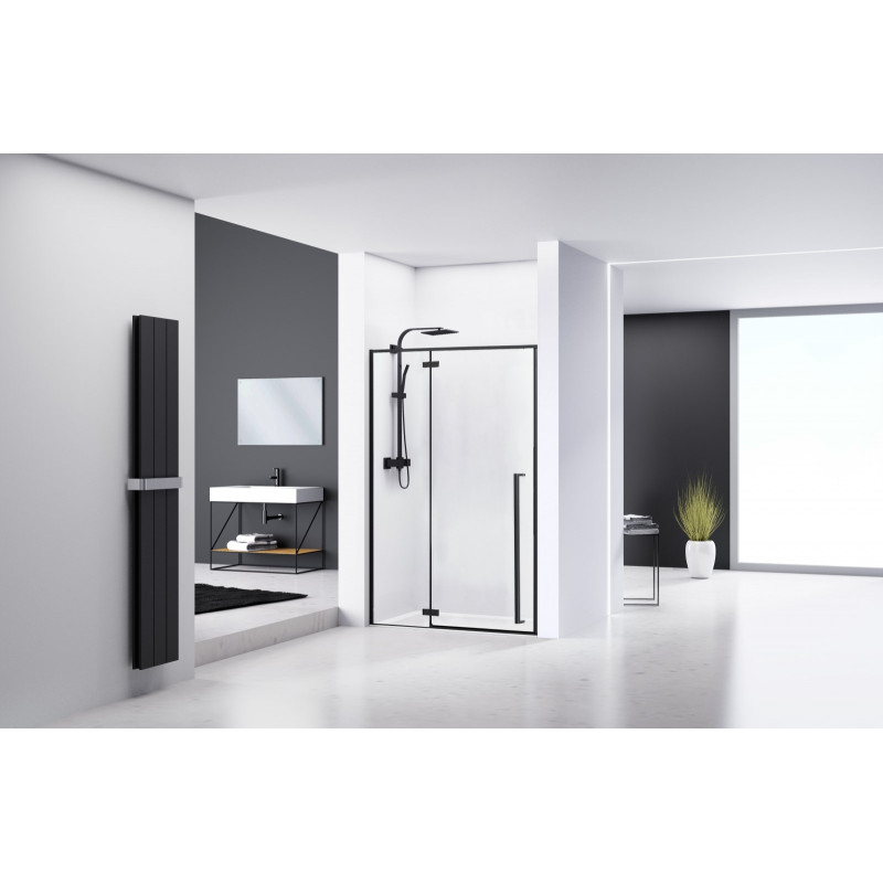 Nowoczesne Drzwi Prysznicowe Fargo Black 100 - Design i Elegancja w Twojej Łazience