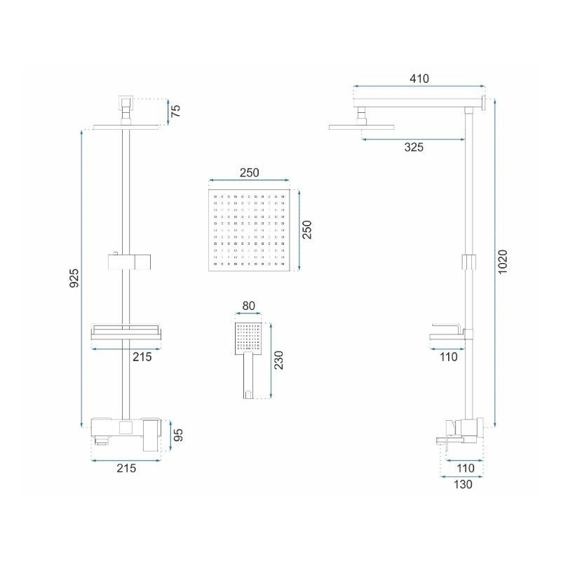 Rea zestaw natryskowy Jack czarny