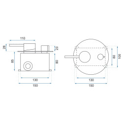Rea zestaw natryskowy podtynkowy bez wylewki Lungo chrom