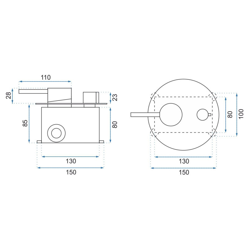 Rea zestaw natryskowy podtynkowy bez wylewki Lungo chrom
