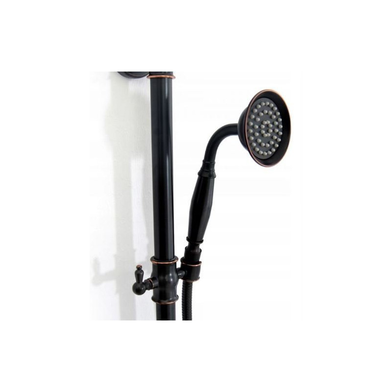 Rea zestaw natryskowy Retro czarny Przecierany