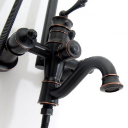 Rea zestaw natryskowy Vintage czarny Przecierany