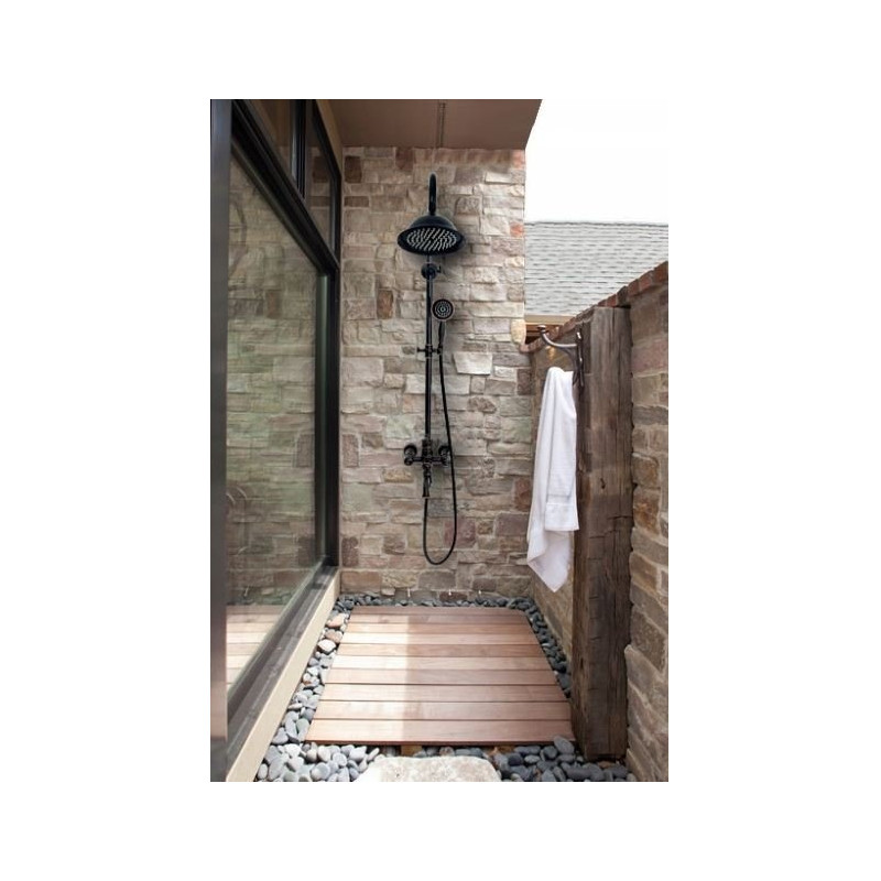 Rea zestaw natryskowy Vintage czarny Przecierany