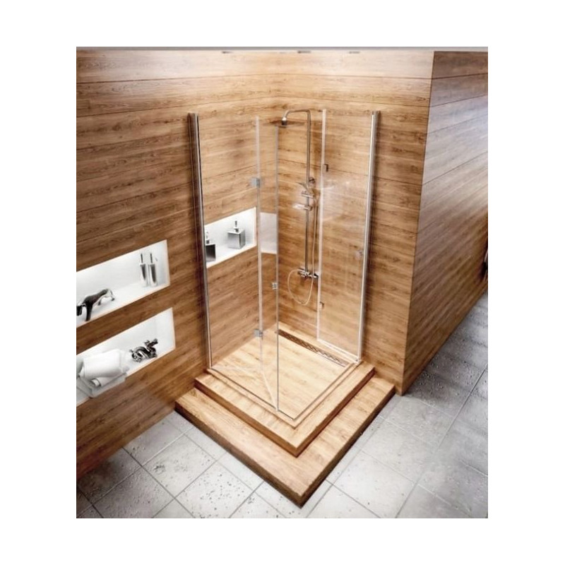 Rea kabina prysznciowa prostokątna Fold N2 chrom 100x110
