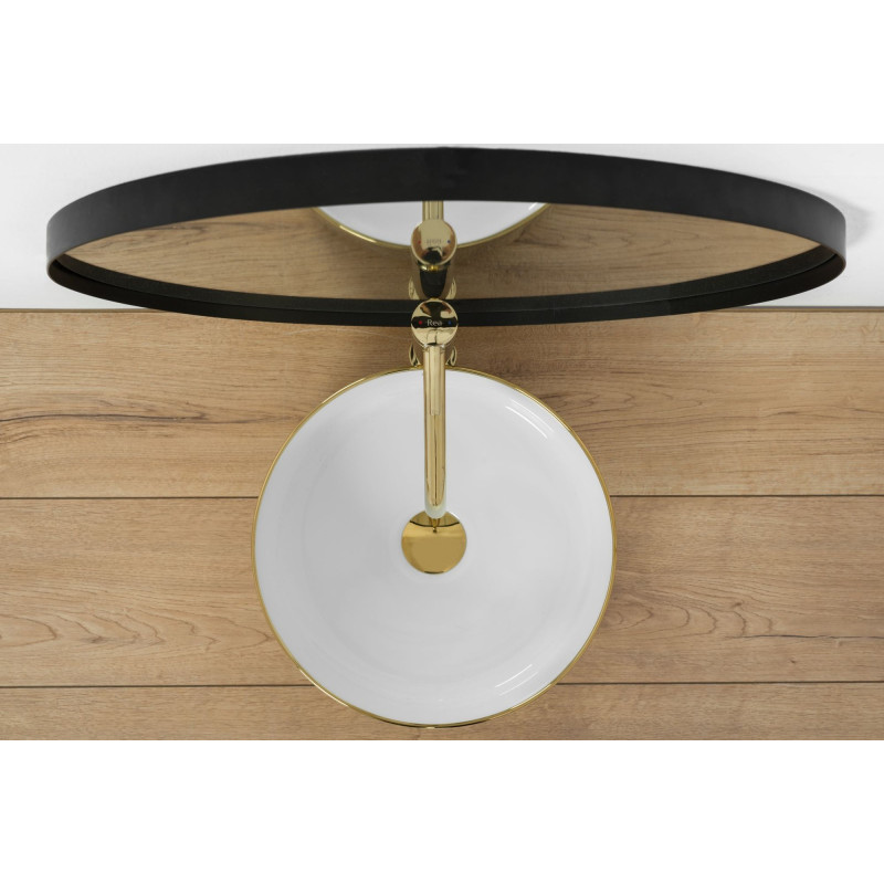 Rea umywalka nablatowa Sami gold/white