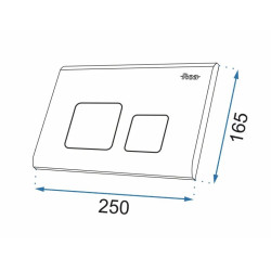 Rea przycisk do stelaża podtynkowego st Przycisk H chrom