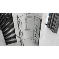 Rea ścianka stała do kabin molier black 90x190 Molier black