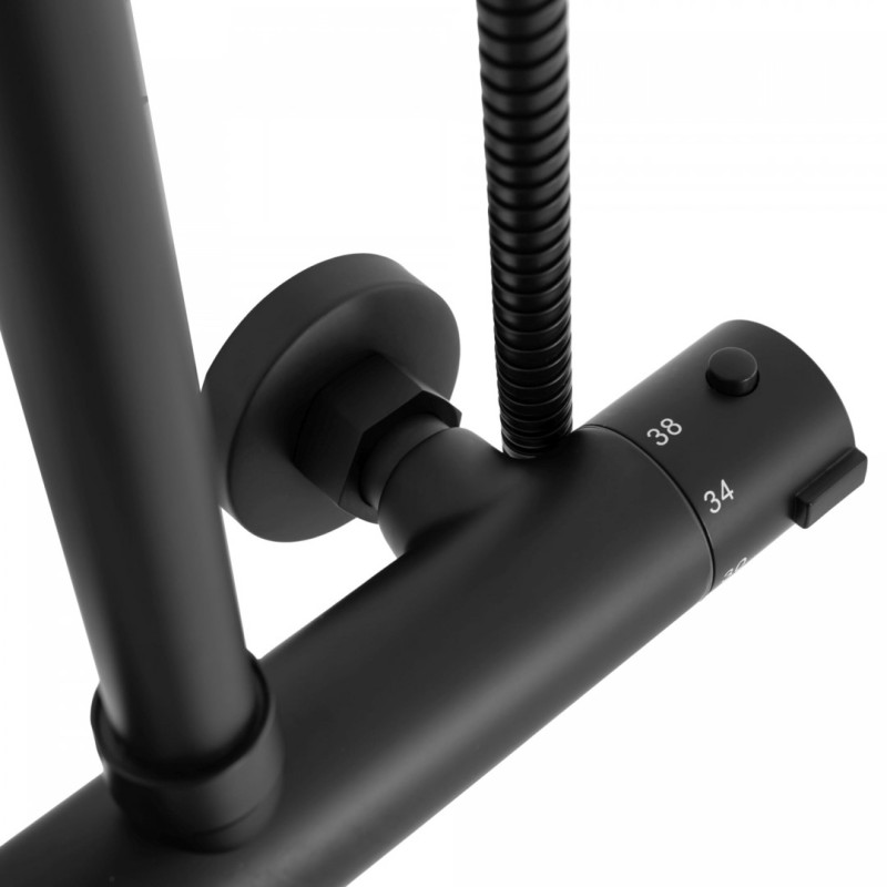 Rea zestaw natryskowy z termostatem Bliss czarny