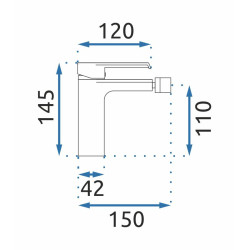 Rea Bateria Bidetowa Stojąca Hass złota szczotkowana