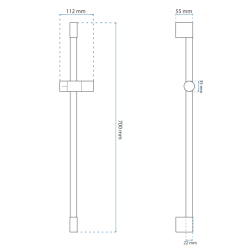 Rea długi uchwyt Uchwyt Prysznicowy chrom