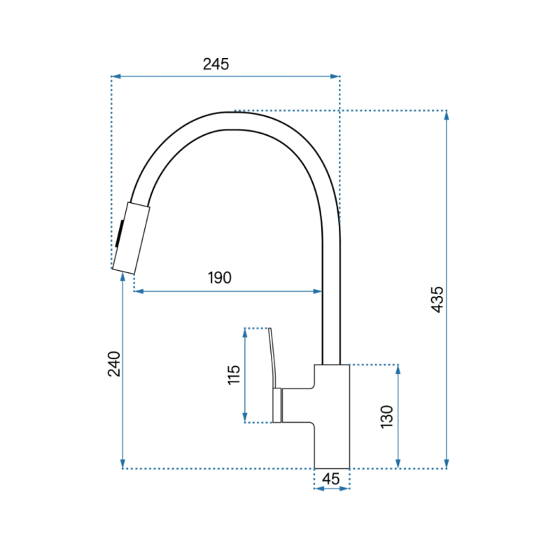 Rea Bateria Kuchenna Soul złota szczotkowana/czarna