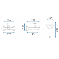 Rea Bateria Wannowa Ścienna Viral złota