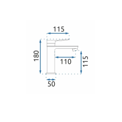 Rea Bateria Umywalkowa Niska Viral czarna/różowe złoto