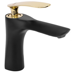 Rea Bateria Umywalkowa Niska Orbit czarna/złota