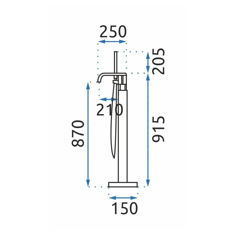 Rea Bateria Wannowa Stojąca Carat złota