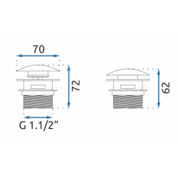 Rea korek wannowy z przelewem Korek Do Wanny złoty