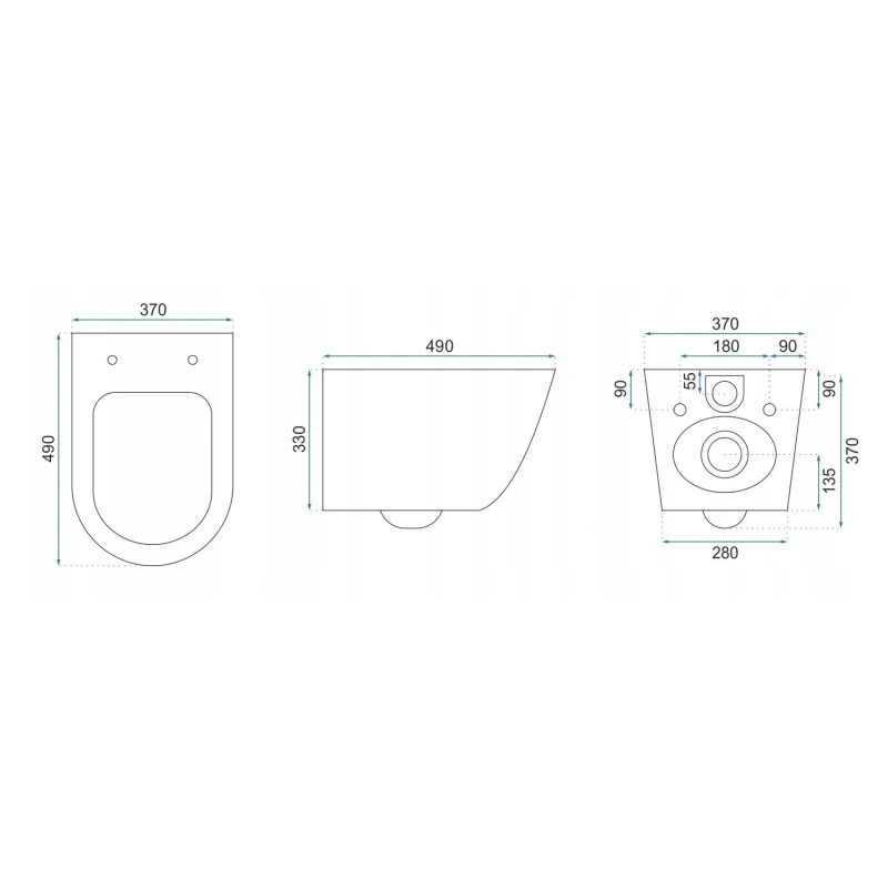 Rea misa wisząca wc bezrantowa Carlo Mini Rimless black gold Edge