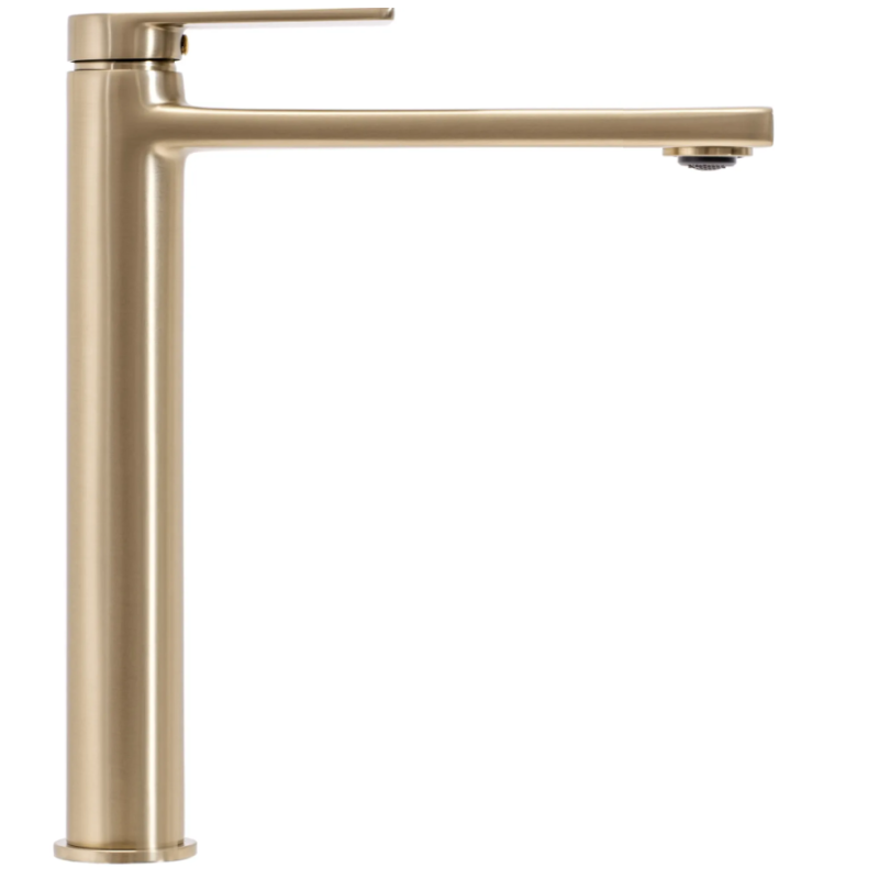 Rea Bateria Umywalkowa Wysoka Verso złota szczotkowana