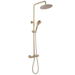 Rea zestaw natryskowy z termostatem Vincent złoty szczotkowany