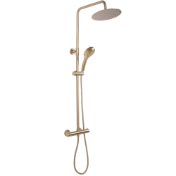 Rea zestaw natryskowy z termostatem Vincent złoty szczotkowany