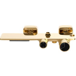 Rea zestaw natryskowy Helix złoty