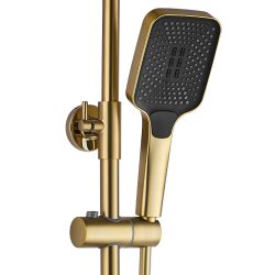Rea zestaw natryskowy z termostatem Rob złoty szczotkowany
